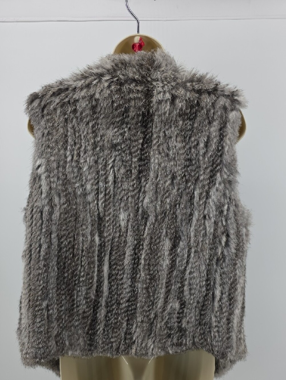 Joie Silver Gray REAL Fur Vest - Picture 2 of 4